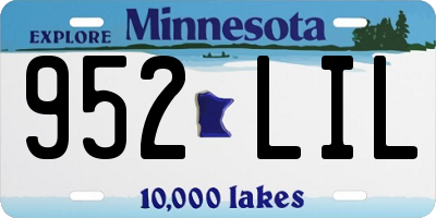 MN license plate 952LIL