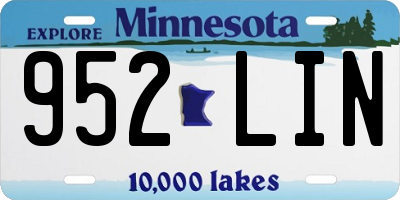MN license plate 952LIN