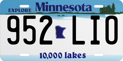 MN license plate 952LIO