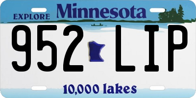 MN license plate 952LIP