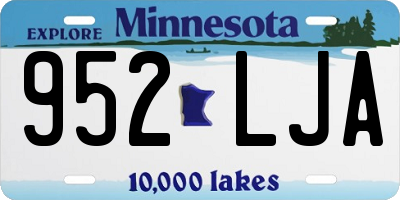 MN license plate 952LJA