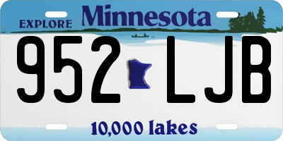 MN license plate 952LJB