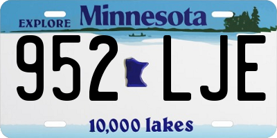 MN license plate 952LJE