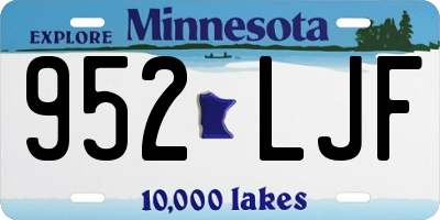 MN license plate 952LJF