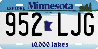 MN license plate 952LJG