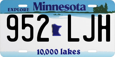 MN license plate 952LJH