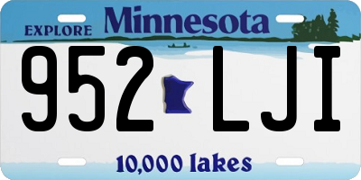 MN license plate 952LJI