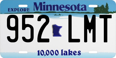 MN license plate 952LMT