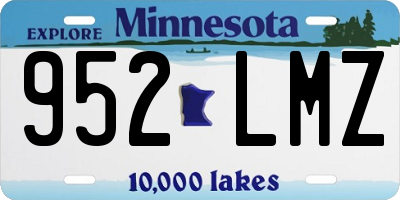 MN license plate 952LMZ