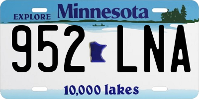 MN license plate 952LNA