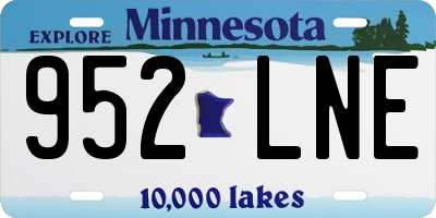 MN license plate 952LNE