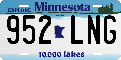 MN license plate 952LNG