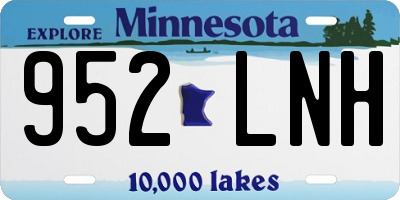 MN license plate 952LNH