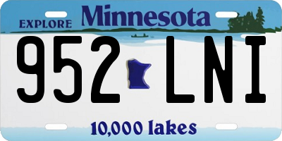 MN license plate 952LNI