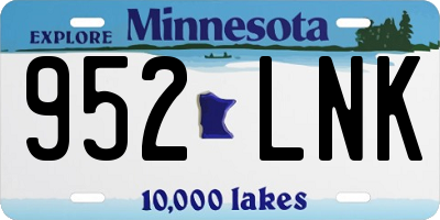 MN license plate 952LNK