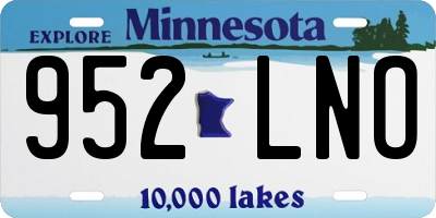 MN license plate 952LNO