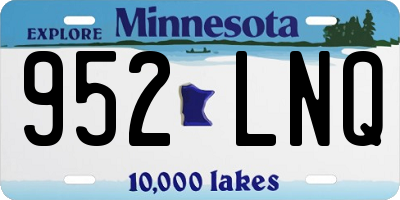 MN license plate 952LNQ
