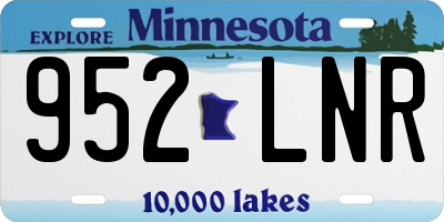 MN license plate 952LNR