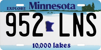 MN license plate 952LNS