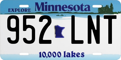 MN license plate 952LNT