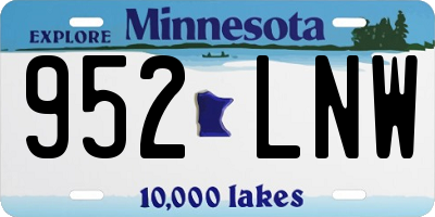 MN license plate 952LNW