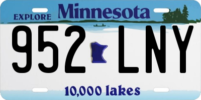 MN license plate 952LNY