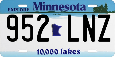 MN license plate 952LNZ