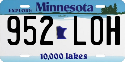 MN license plate 952LOH