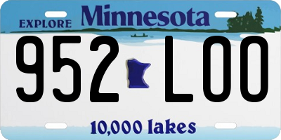 MN license plate 952LOO