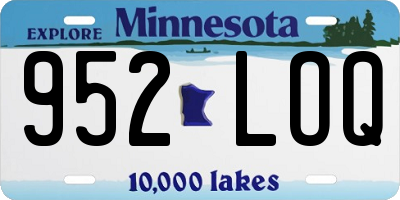 MN license plate 952LOQ