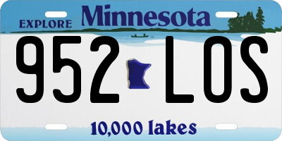 MN license plate 952LOS