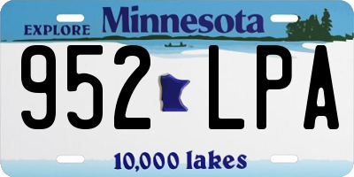 MN license plate 952LPA