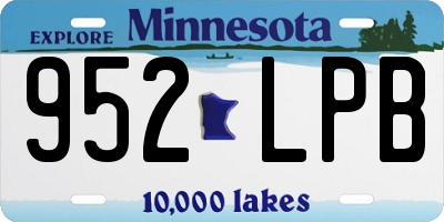 MN license plate 952LPB