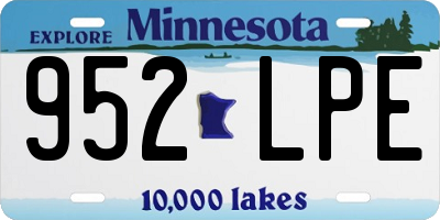 MN license plate 952LPE