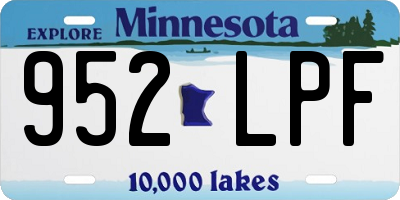 MN license plate 952LPF