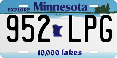 MN license plate 952LPG