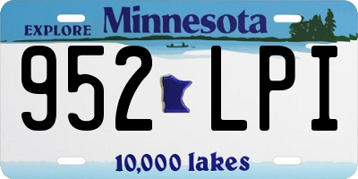 MN license plate 952LPI