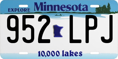 MN license plate 952LPJ