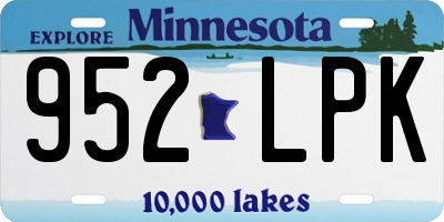 MN license plate 952LPK