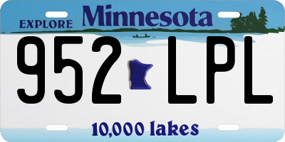 MN license plate 952LPL