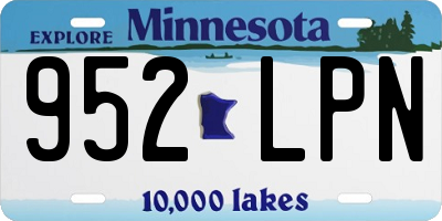 MN license plate 952LPN