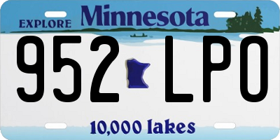 MN license plate 952LPO