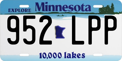MN license plate 952LPP