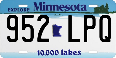 MN license plate 952LPQ