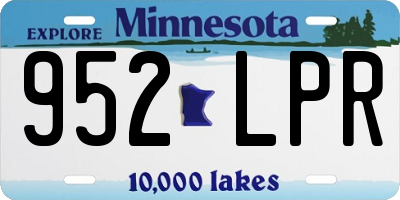 MN license plate 952LPR
