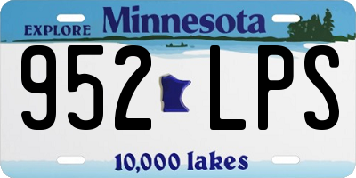 MN license plate 952LPS