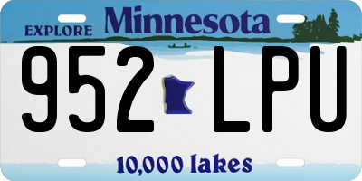 MN license plate 952LPU