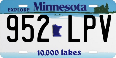 MN license plate 952LPV