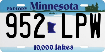 MN license plate 952LPW