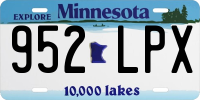 MN license plate 952LPX